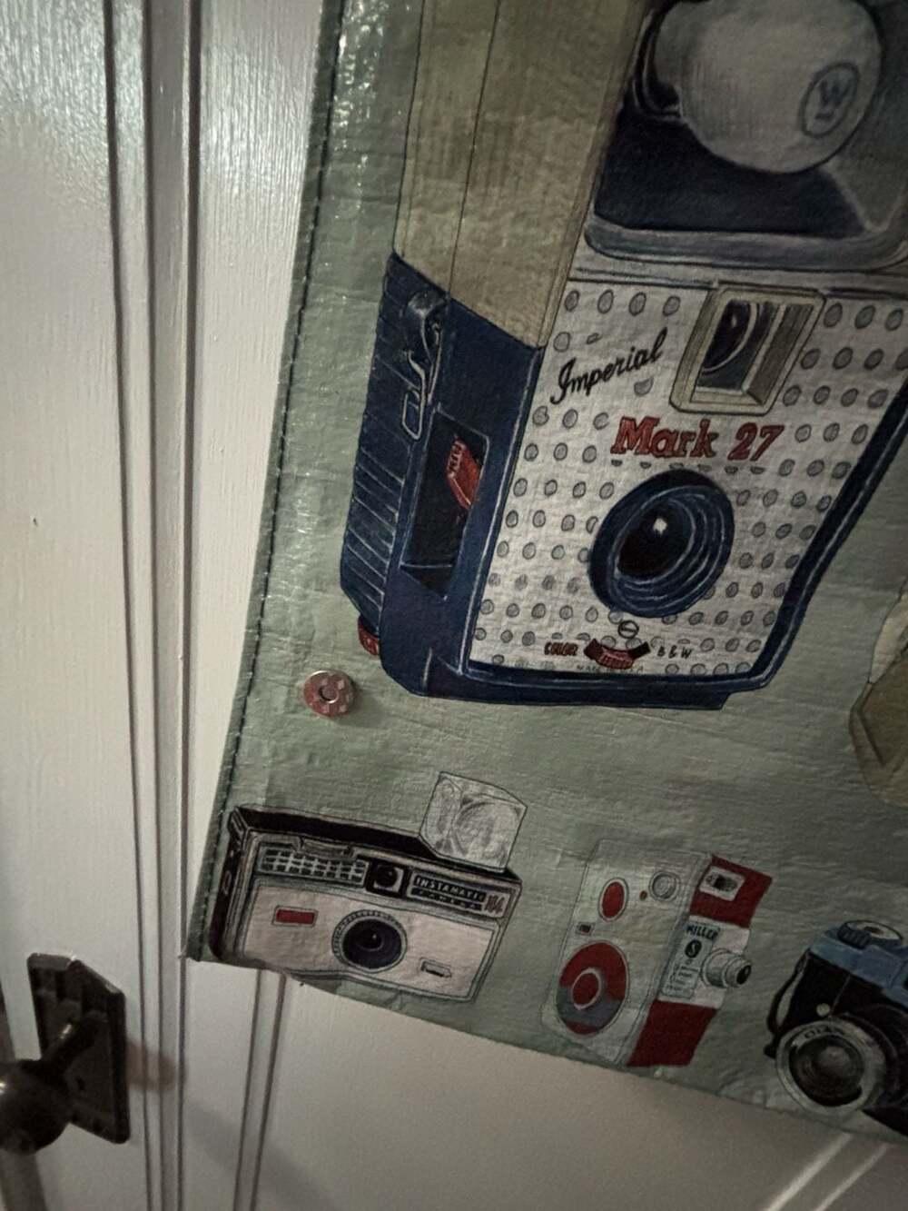 Blue Q Camera Print Messenger Bag - Picture 5 of 7